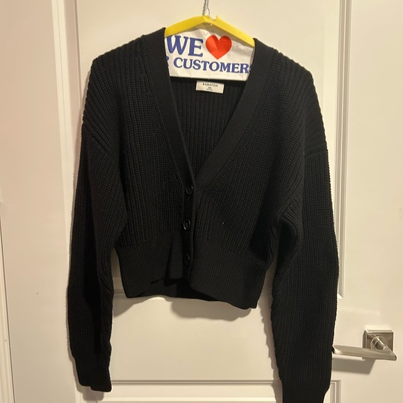 Aritzia (Babaton) Thick CableKnit Black Sweater - Picture 1 of 4